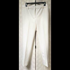 Talbots White Pleated Hampshire Ankle Pants Size 8P
